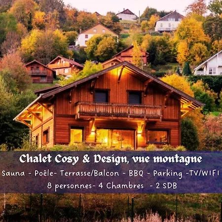 Moderne Et Cosy En Bois, Sauna, Terrasse Et Vue Montagne