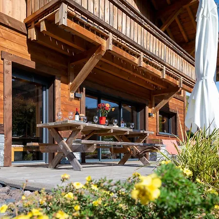 Paisible 3 Etoiles Sauna, Cheminee, Terrasse Sud, Vue Montagne, Bois & Pierre Authentique Et Confort Moderne