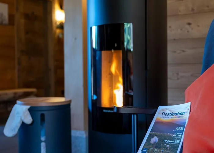 Paisible 3 Etoiles Sauna, Cheminee, Terrasse Sud, Vue Montagne, Bois & Pierre Authentique Et Confort Moderne * La Bresse